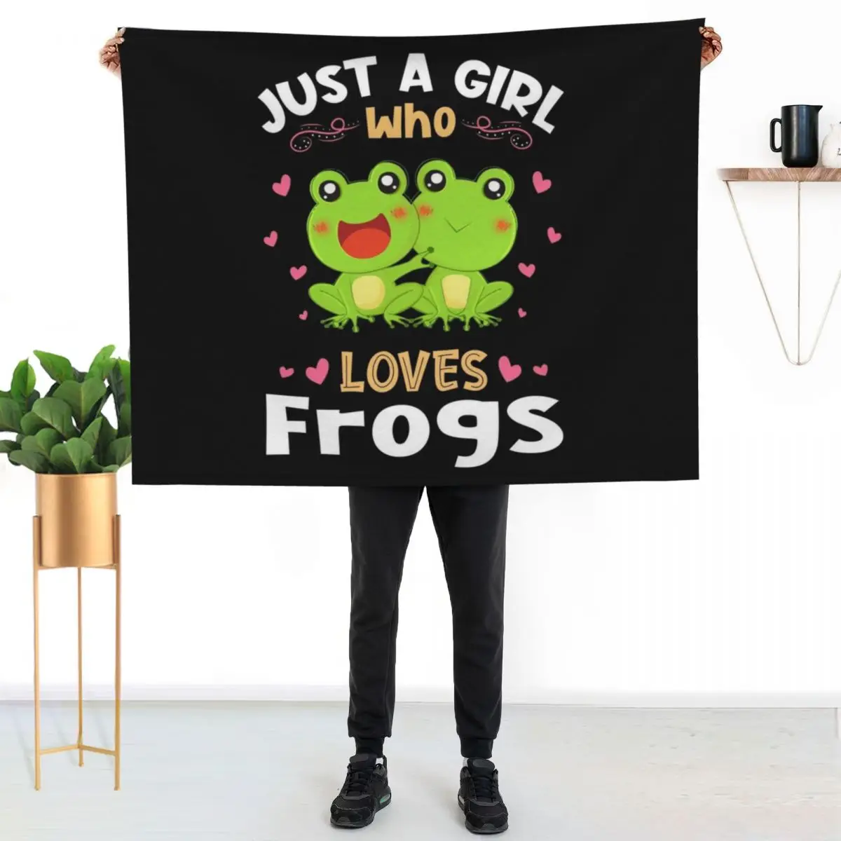Just a Girl who Loves Frogs Gift Throw Blanket Picnic valentine gift ideas Luxury Thicken Decorative Beds manga Blankets