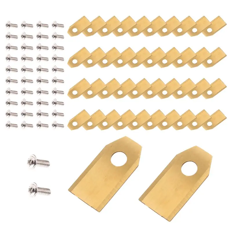 Cuchillas de repuesto PHFU-42PCS para cortacésped robótico ECOVACS Goat G1 O500, O800, O1200, G1-800, G1-1600 con tornillos dorados
