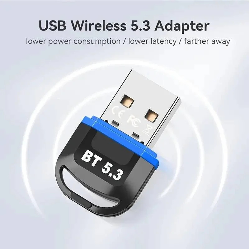 

Bluetooth адаптер для ПК Usb Bluetooth 5,3 ключ Bluetooth 5,0 приемник для динамика мыши клавиатуры музыкальный аудио передатчик