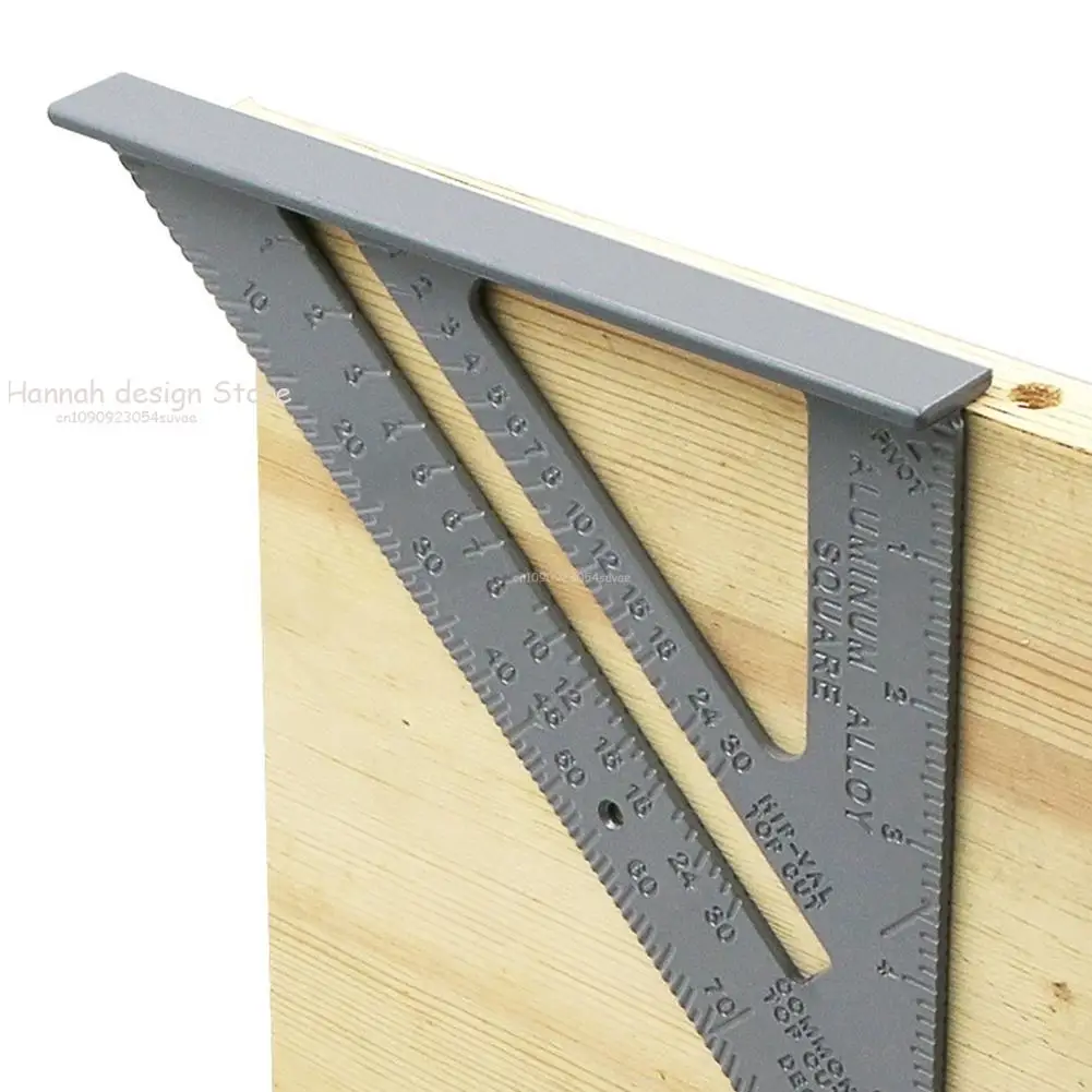 Triangle Rule 90 Degree Thickening Angle Rule Aluminum Alloy Carpenter Measurement Square Ruler Woodworking Tools