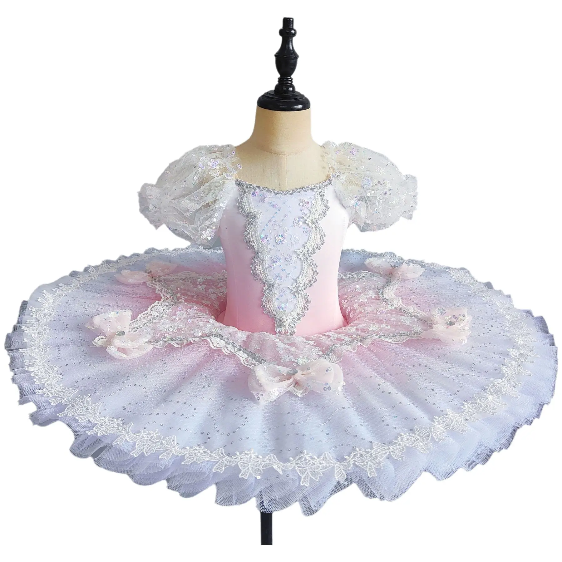 

Pink sequin Professional Tutu La Esmeralda Ballet Tutu Platter Pancake Tutu Dress Women Girls Kids Adult Ballerina Party Costume