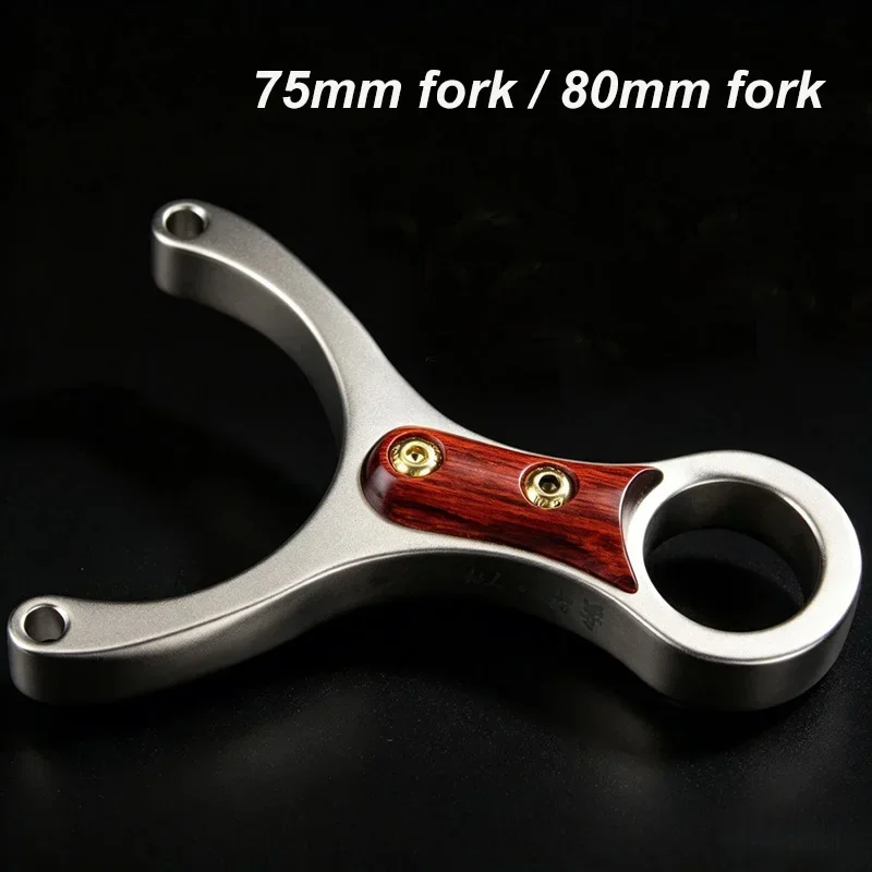 Professional Hunting Slingshot Stainless Steel Frame Red Sandalwood Handle Two Fork Width Versions for Precision Shooting