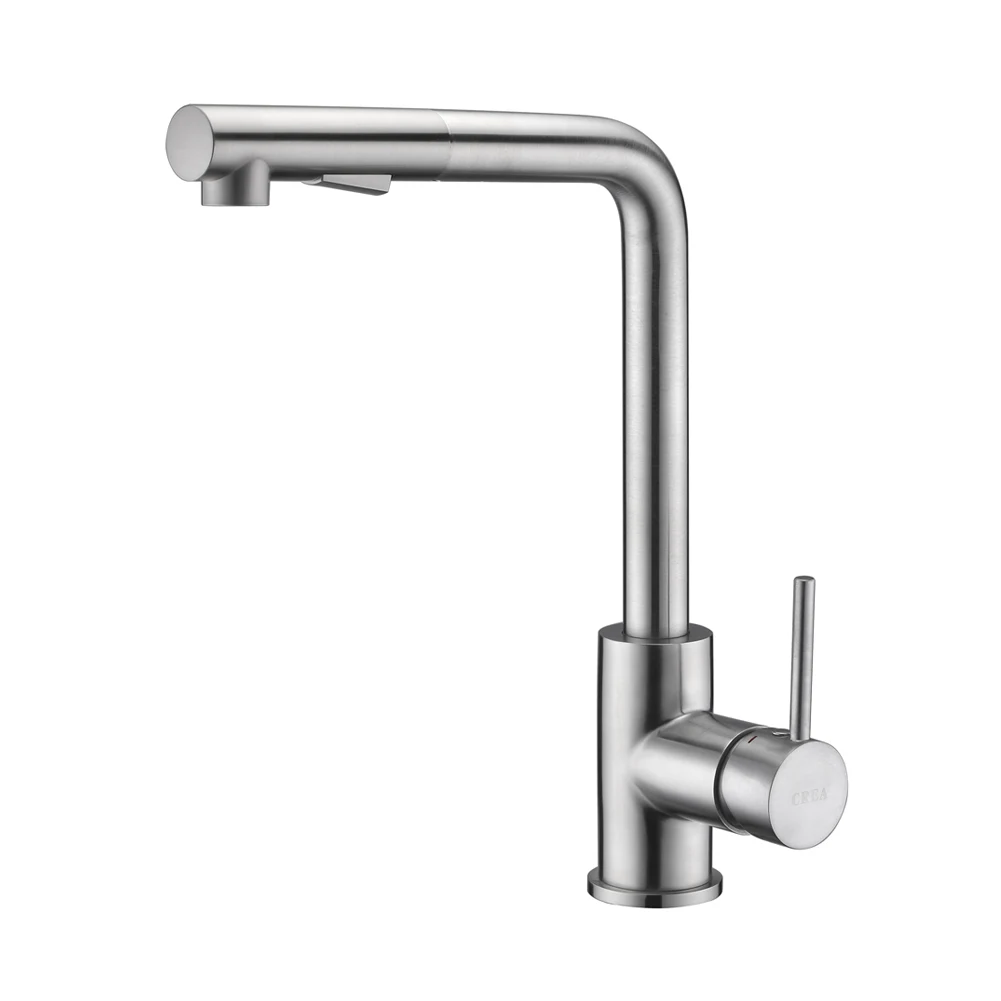 

Wholesale Pull Out Brushed Nickel And Matte Black Kitchen Taps Hotel Home Kitchen Sink Faucet