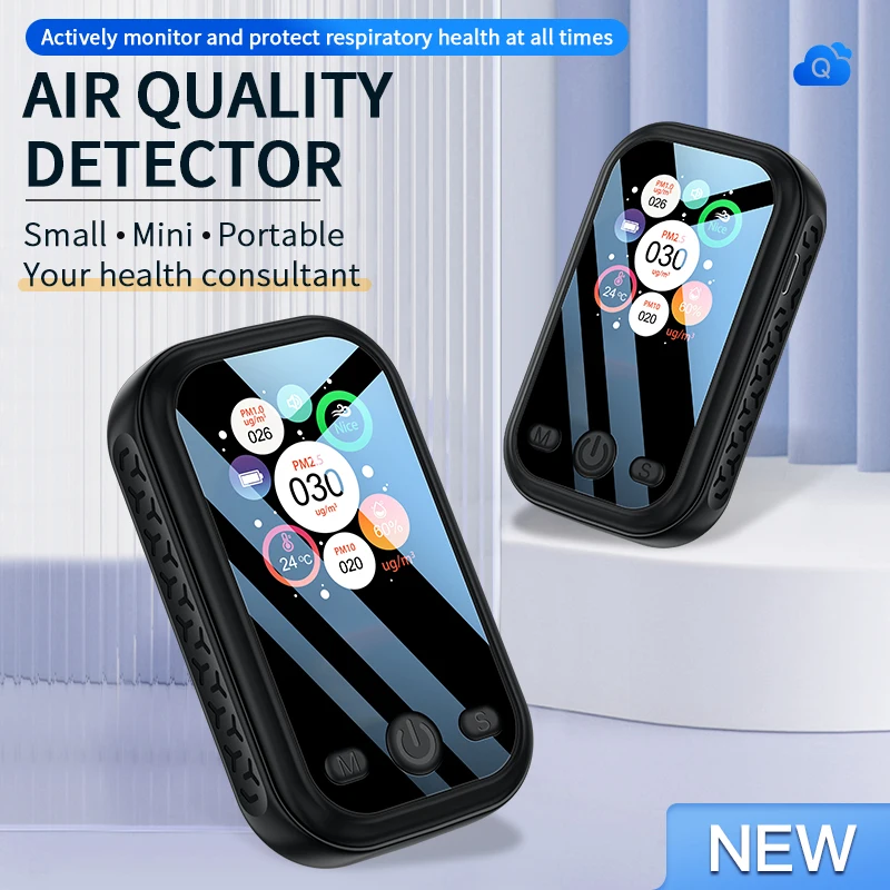 Yieryi Mini Smart Haze Air Quality Detector Dust Analyzer Tester PM2.5 PM10 PM1.0 Temperature & Humidity Monitor