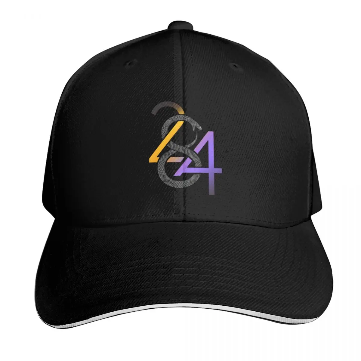 Black Mamba Baseball Cap Sun Protection UPF 50+ Breathable Mesh Back Adjustable Buckle Closure