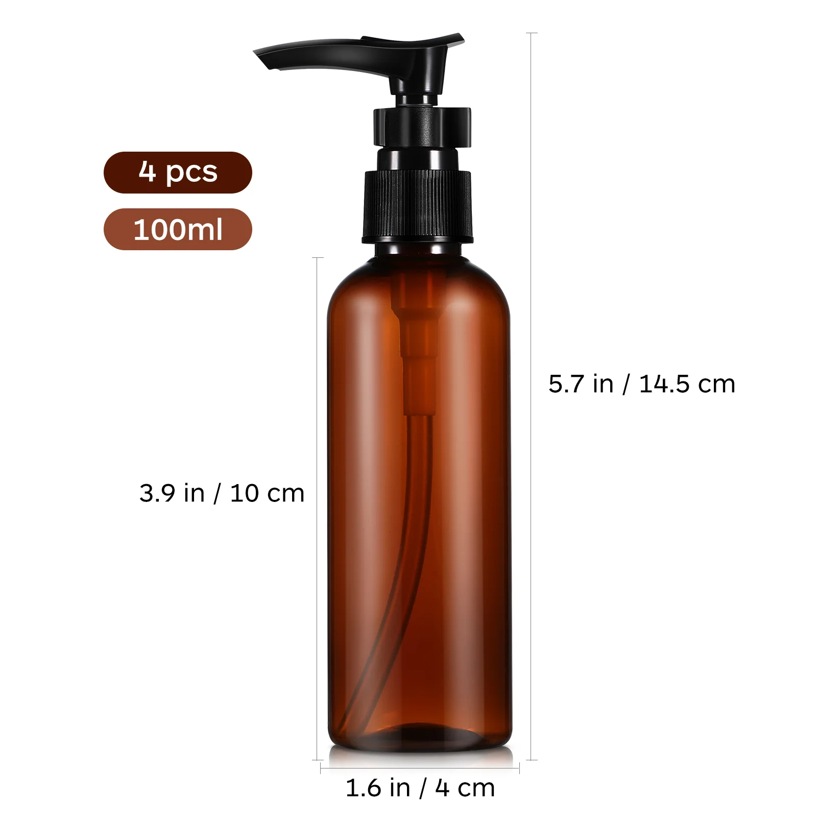 4 Pcs Portable Travel Bottle Hand Soap Dispenser Refillable Shampoo Conditioner Bottles