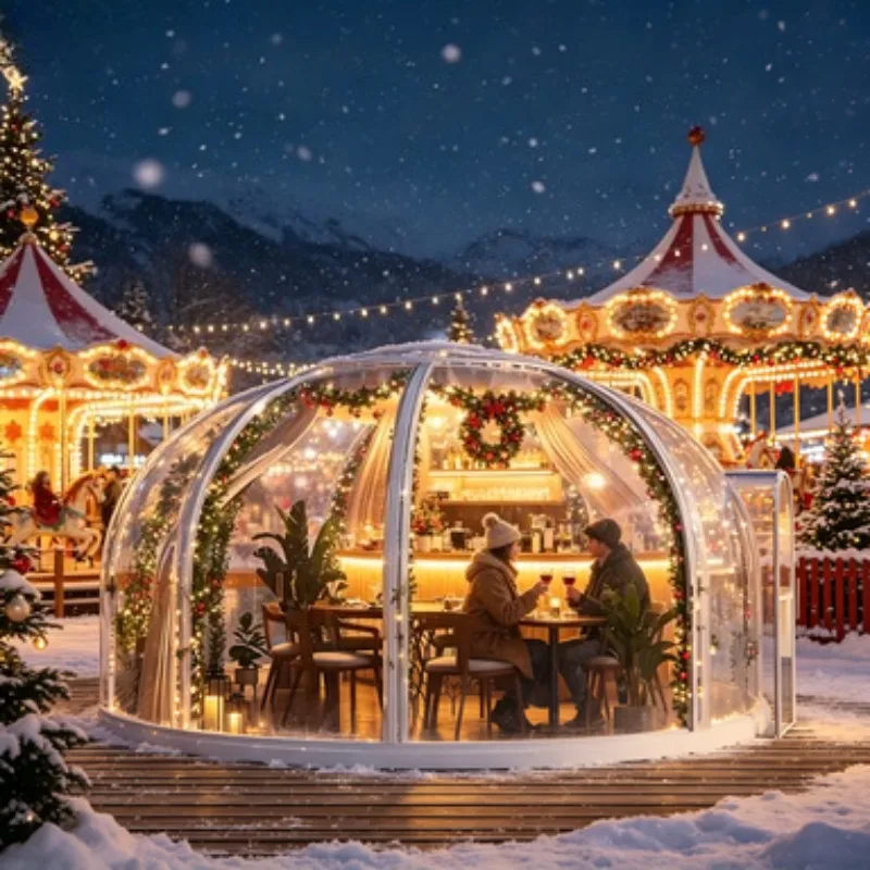 Outdoor Starry Sky Room Bubble Dome House Tent 3m 5m 8m Prefab PC Transparent Geodesic Dome for Camping Use Sale