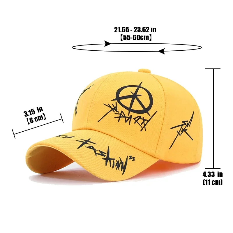 New Fashion Youth Unisex Korean Graffiti Style Sunshade Baseball Cap Men Women Outdoor Casual Sport Classic Visor Trucker Hat