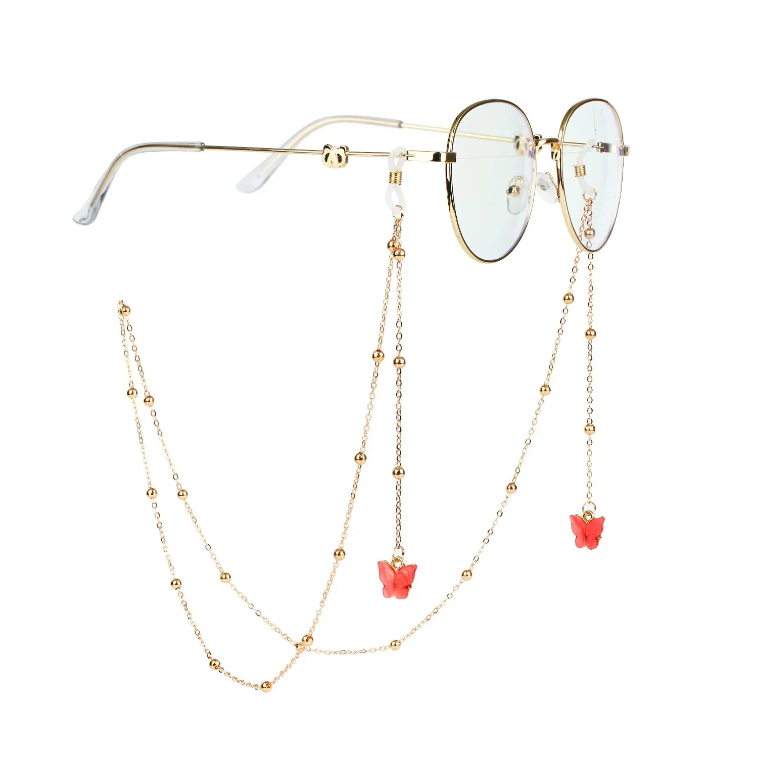 

New Fashion Butterfly Pendant Glasses Chains Eyeglasses Sunglasses Spectacles Metal Chain Holder Cord Lanyard Necklace