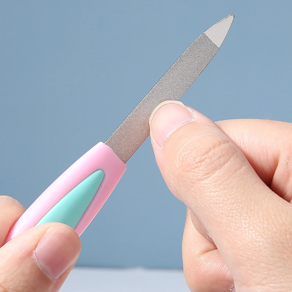 

10pcs Dual-Ended Files Metal Multi-Functional Manicure Tools For Shaping Smoothing Natural Nails Polishing Repair Kit Grit