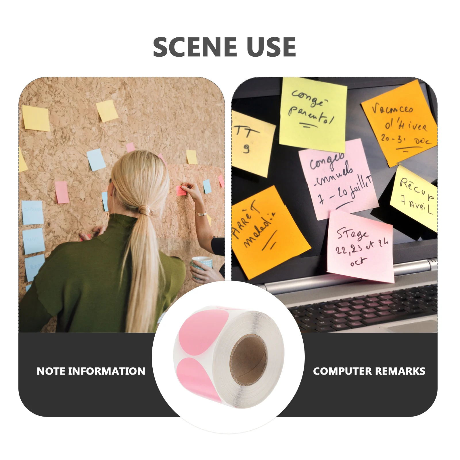 

1 рулон термоэтикеток, водонепроницаемых, устойчивых к пятнам, самоклеящихся, круглых, для экспресс-доставки, офиса, школы, организации