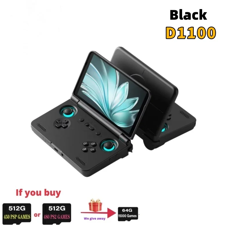 Retroid Pocket Flip2 Game Console 1080p Opvouwbare Game Console AMOLED 500Nits 5.5" Scherm 5000mAh Handheld Game Machine Aangepast Cadeau