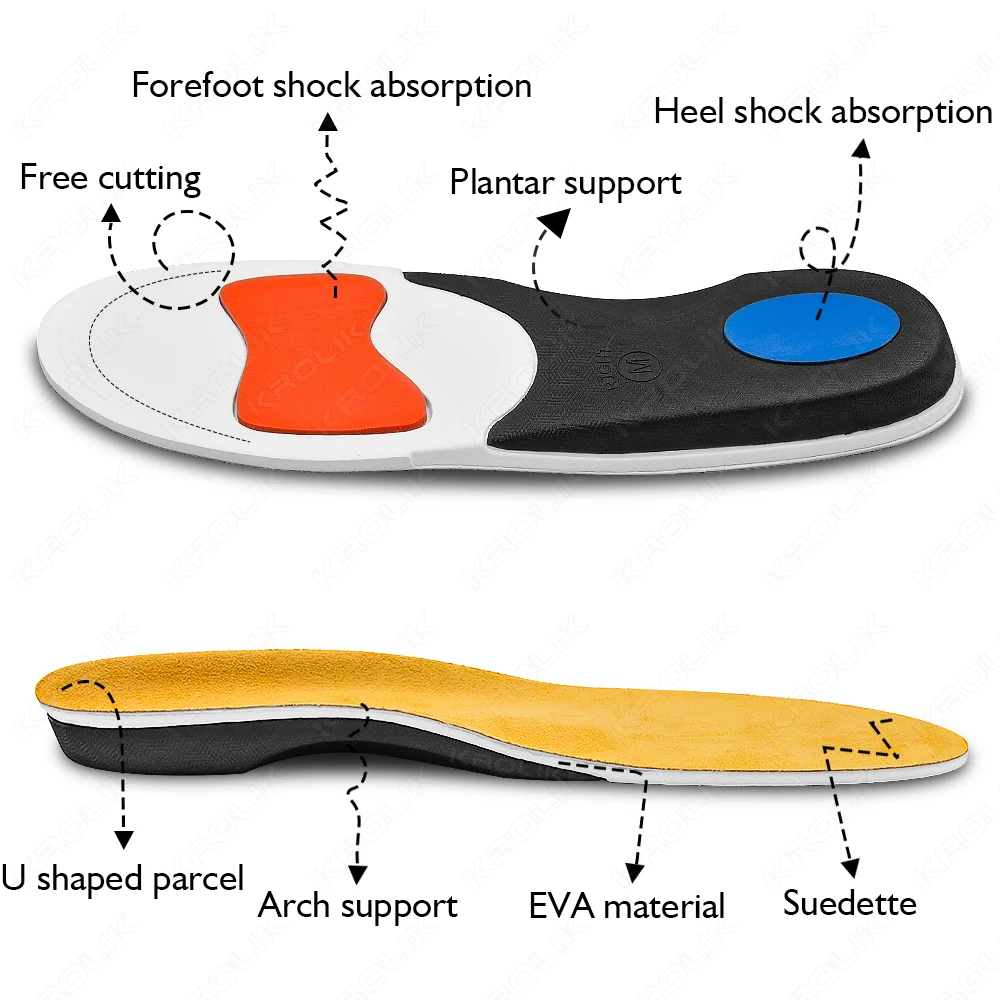 إيفا التهاب اللفافة الأخمصية الجلد المدبوغ نعل العظام الرجال النساء حذاء رياضة أقدام مسطحة لتخفيف الآلام عالية قوس دعم تقويم العظام إدراج وحيد