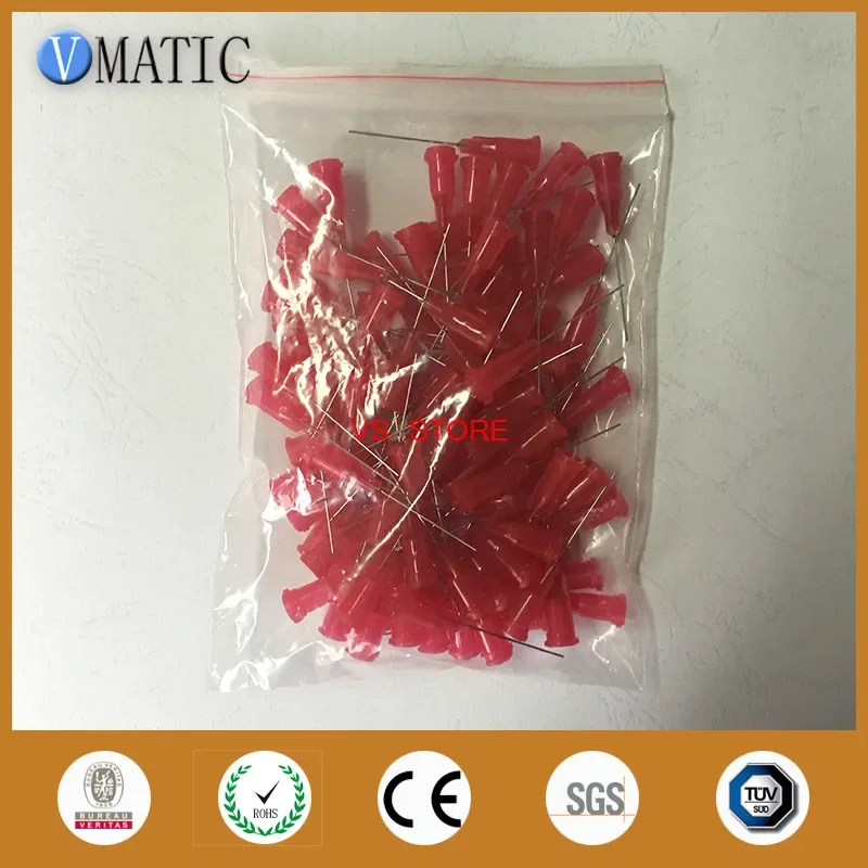 Free Shipping 1'' Tubing Length 25G Stainless Steel Dispensing Syringe Needle Tips 1 Inch