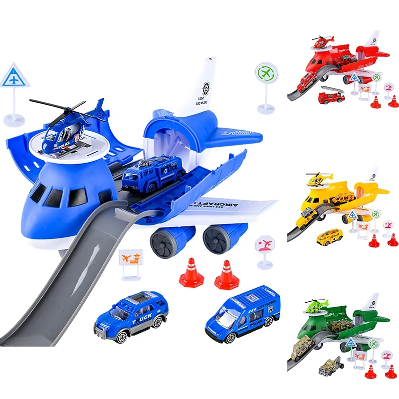 

Inertia Airplane Toys For Children Large Storage Transport Aircraft With Alloy Truck Vehicle Kids Airliner Car Toy