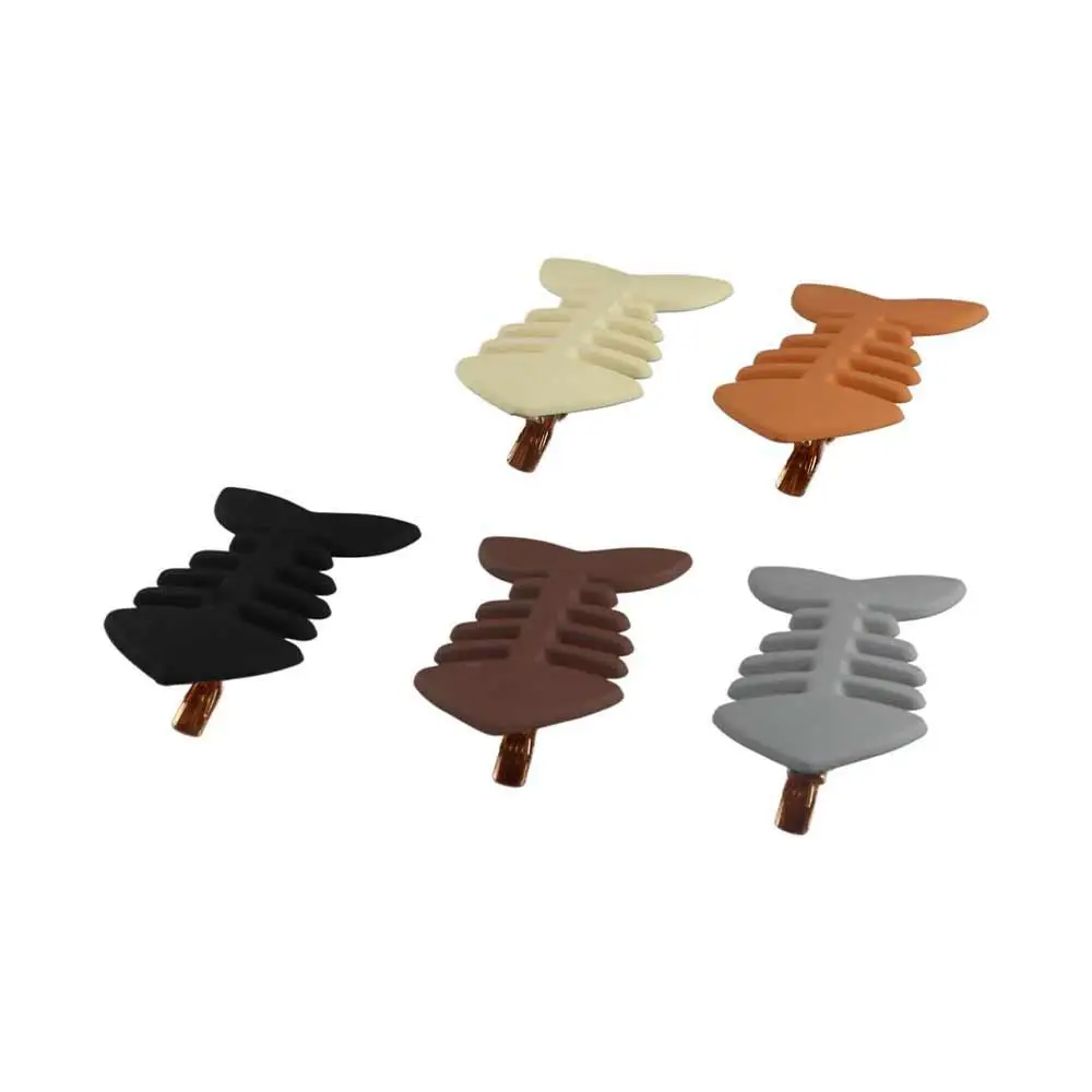 Korean Style Animal Fish Bone Hair Clip Y2k Headwear Geometry Hair Accessories Plastic Hairpin Daily