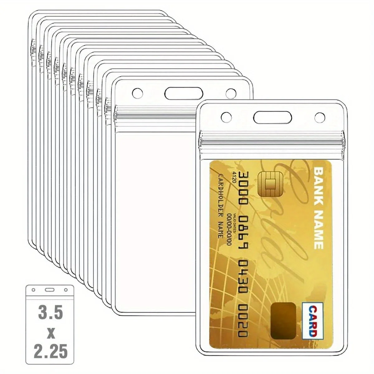 Clear Plastic Vertical Name Badge ID Card Holders