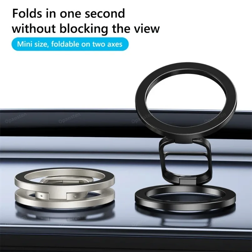 NEW Double-Sided Magnetic Phone Stand Ring Holder Kickstand Magnet Grip For Magsafe iPhone 16 15 14 13 12 Pro Max Gym Car Holder
