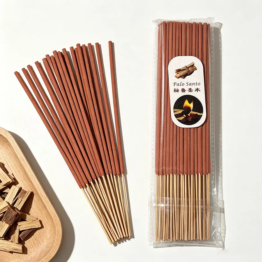 Peru Sacred Orchid Type 8.66-inch handcrafted bamboo stick incense, with long-lasting woody fragrance, and can eliminate odors.