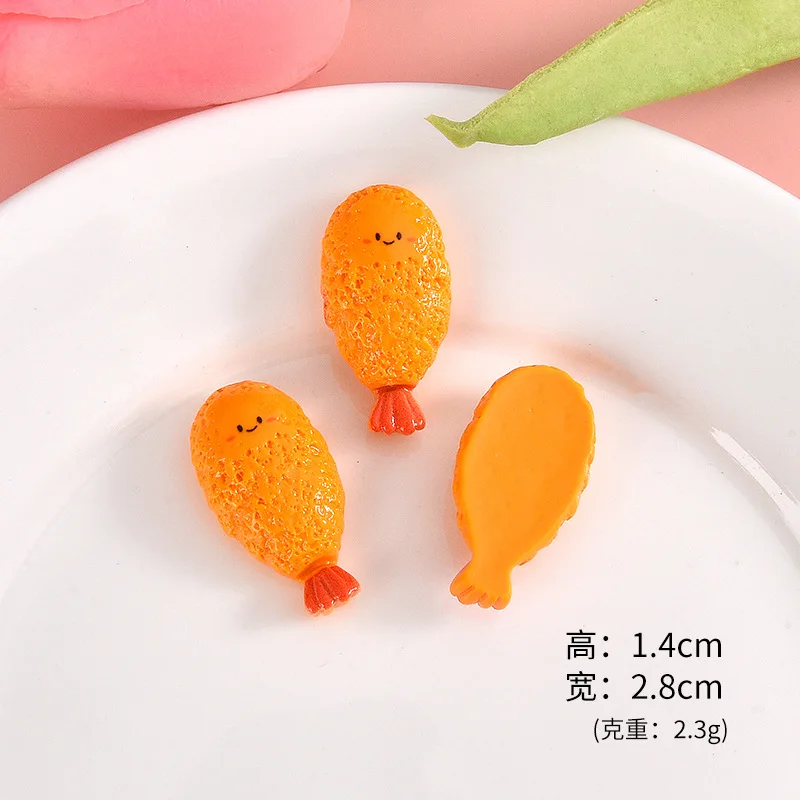 20pcs New Resin Japanese Foods Flatback Ornament for Jewelry Making Hairwear Accessories Cute Sushi Cabochons DIY Slime Charms