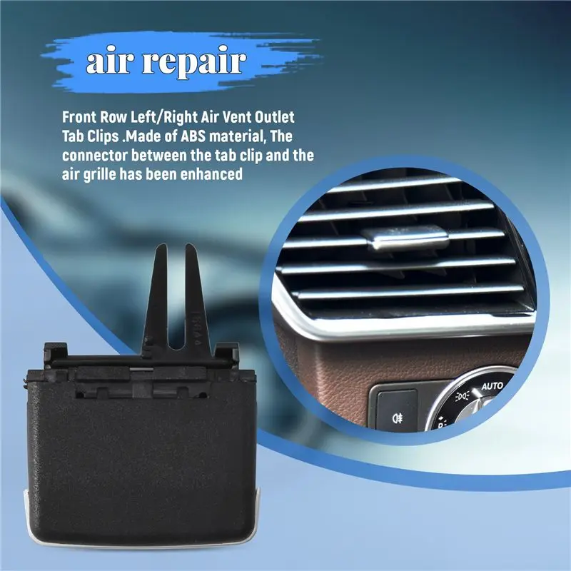A82M-For Mercedes Benz Front Left Right Air Vent Tabs, Front Row Air Grille Tabs Clip For W166 Ml Gle Class X166 Gl Gls Class