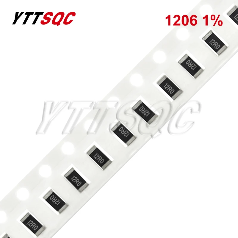 100pcs 1206 1% SMD resistor 1/4W 1.05K 1.15K 1.4K 2.1K 2.49K 2.8K 4.99K 6.04K 12.4K 21K 24.9K 28K 34K 49.9K 61.9K 90.9K ohm