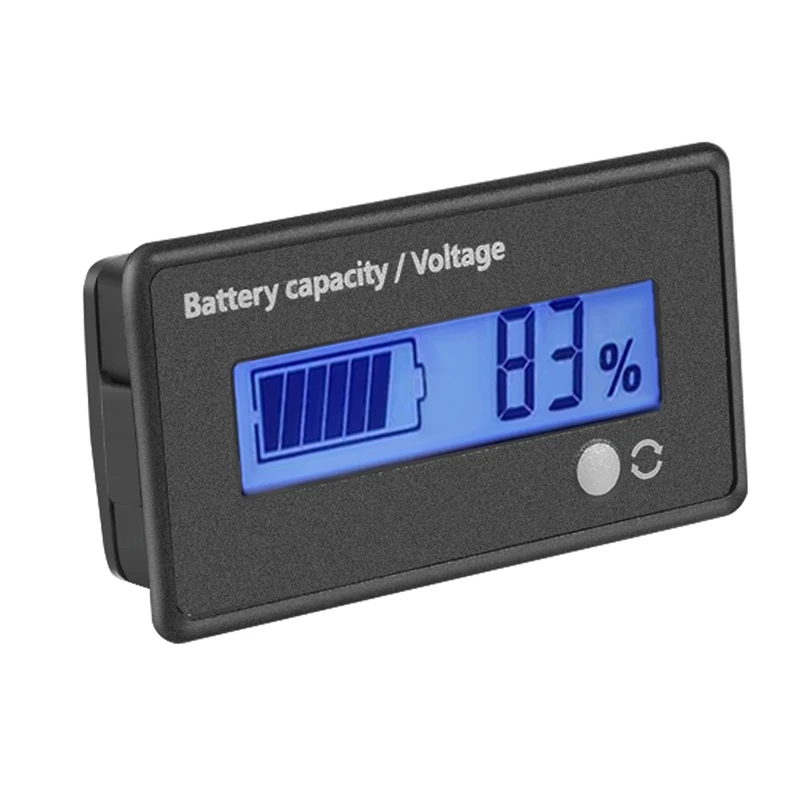 Battery Meter Battery Capacity Voltage Monitor, DC 12/24/36/48/60/72/84V Battery Capacity Voltage Gauge Indicator