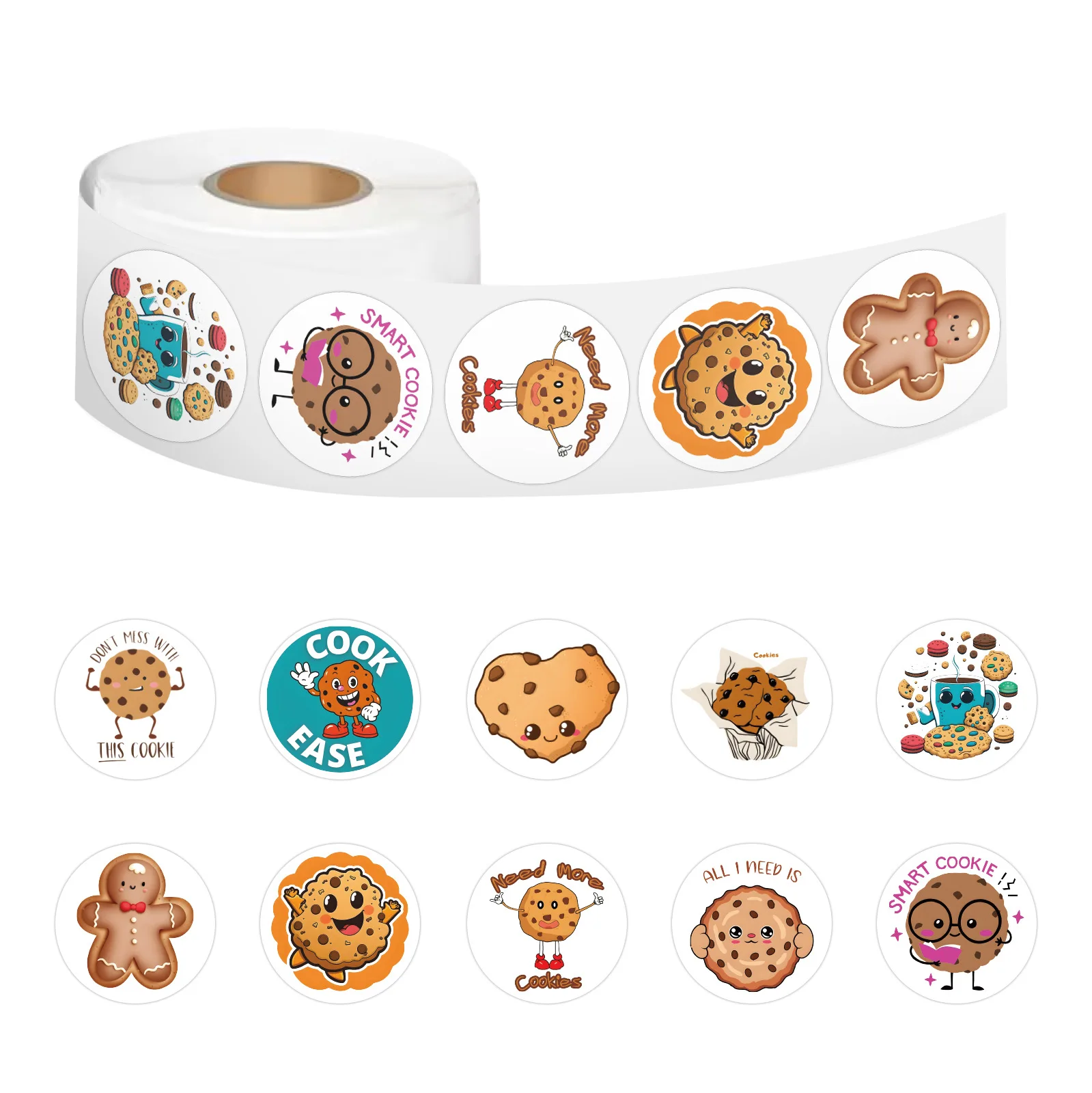 100-500pcs Homemade Snack Cake Gift Box Sticker Packing Label for Wedding Cookie Decoration Sealing Stickers Wrap Supply