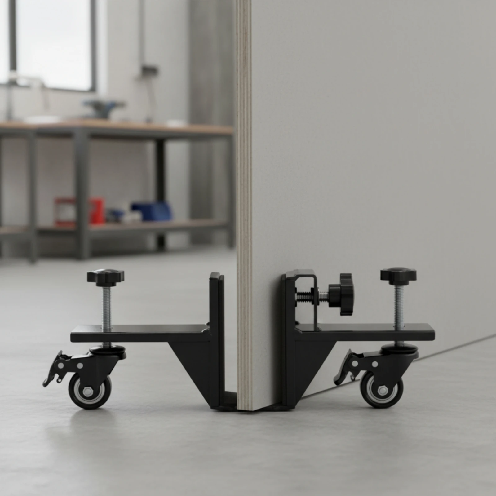 Door Panel Mover Compact Panel Mover Board Trolley Stable Slab Dolly Sturdy for Installers, Construction Sites, Workshops