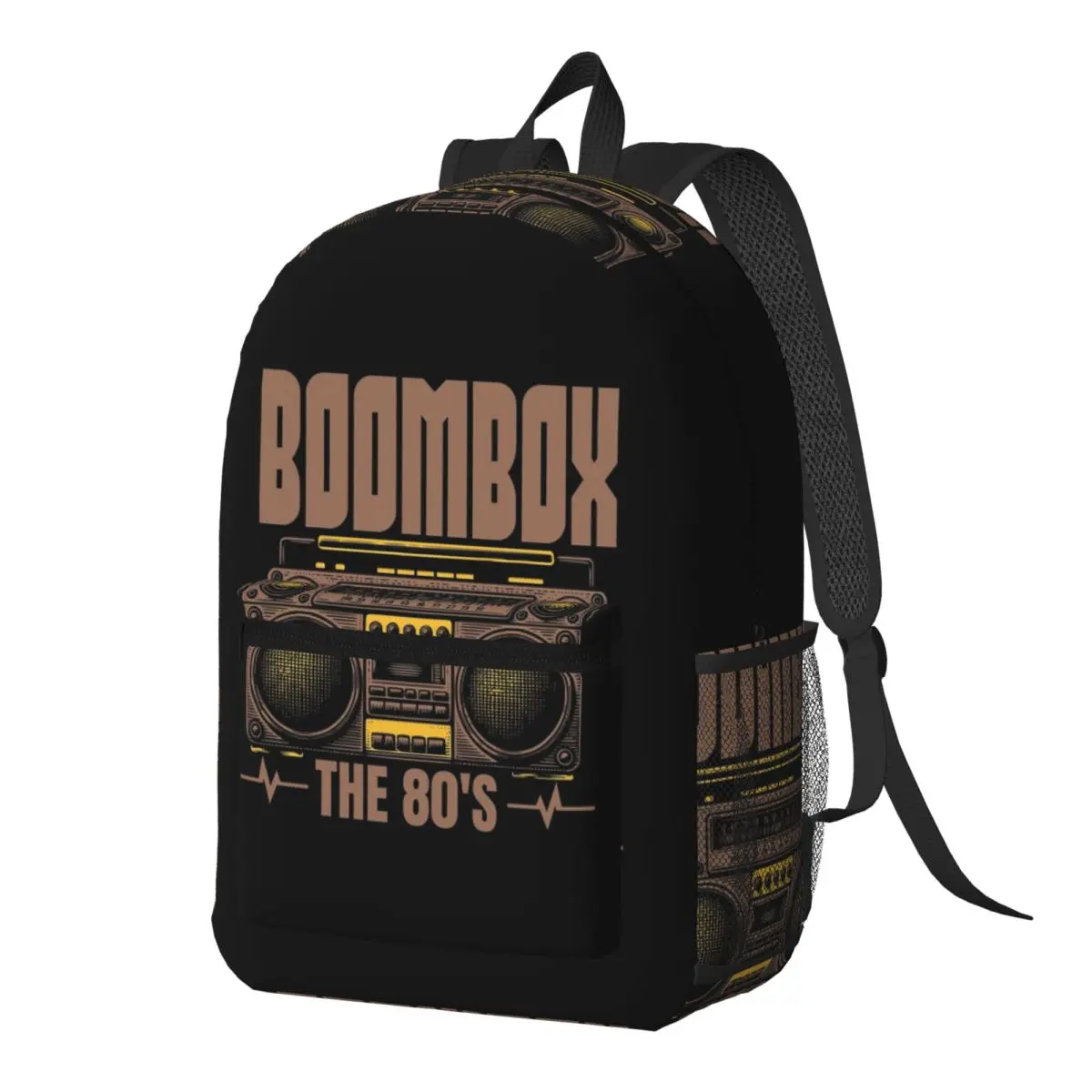 

Retro Boombox For Music Recording Backpack Daypack Large Capacity Boys Girls BookBag School Bag Shoulder Bags for Men Women