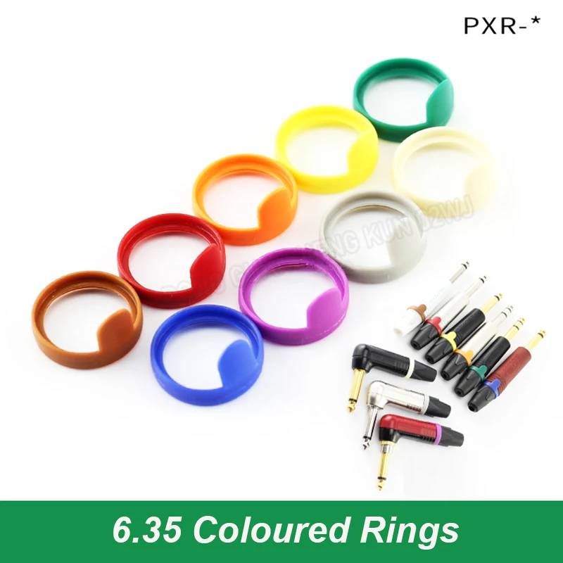 

PXR 6.35 Plug Coloured Ring Sleeve NP2X/NP3X Marked Anti-Roll Ring For NEUTRIK 6.35 Plug Large 2/3 Pole Coloured Ring