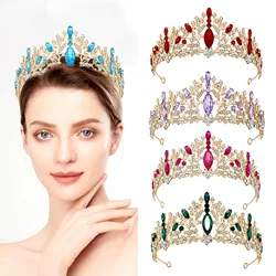 Luxury Baroque Vintage Crystal Crowns for Women Wedding Bridal Hair Accessories  Rhinestone Tiaras Head Jewelry Diadems Gift