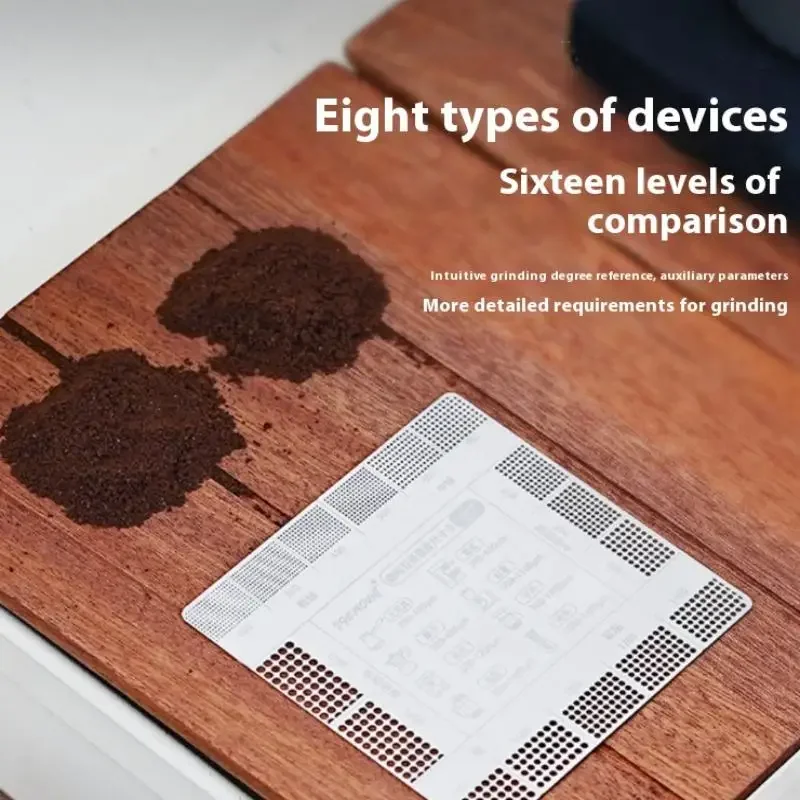 Grinding Scale Reference Card Italian Hand-brewed Coffee Powder Thickness Comparison Card Coffee Bean Grinding Auxiliary Tool