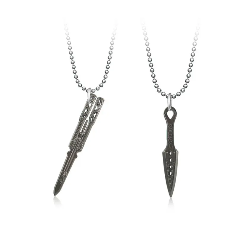 Apex Legends Weapon Necklace Evil Spirit Blade Alloy Octane Heirloom Metal Pendant Choker Necklaces for Men Women Souvenir