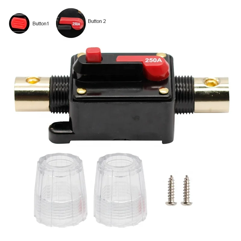 12V Audio Reset Circuit Breaker Reset Fuse Holder Protection Stereo for Auto Car Marine Boat Stereo Switch Audio