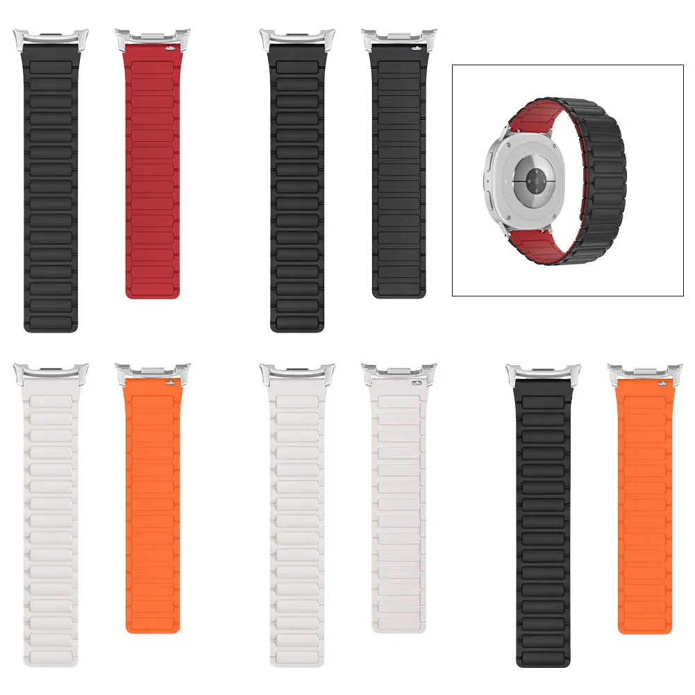 5.9inch~6.7inch Magnetic Watch Band Magnetic Silicone Watch Band For Samsung Watch 8/8 Classic Stylish Smart Accessories
