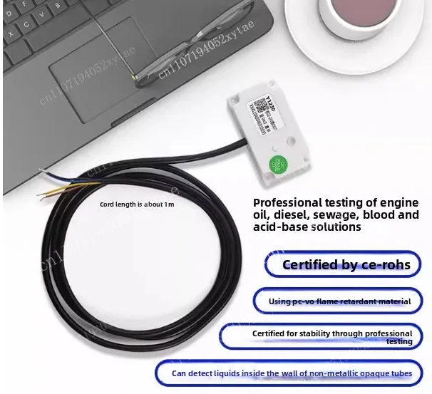 Square Non-Contact Liquid Level Proximity Switch Capacitive Oil Level Sensor Non-Metallic Oil Detection Pipeline Induction