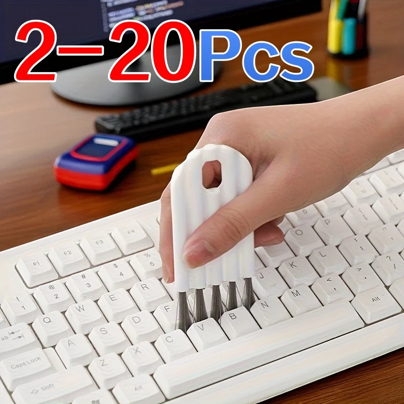 2-20Pcs Cleaning Brush Set Keyboard Cleaner & Bendable Cup Lid Brush for Office Home Kitchen Electronic and Tableware Cleaning