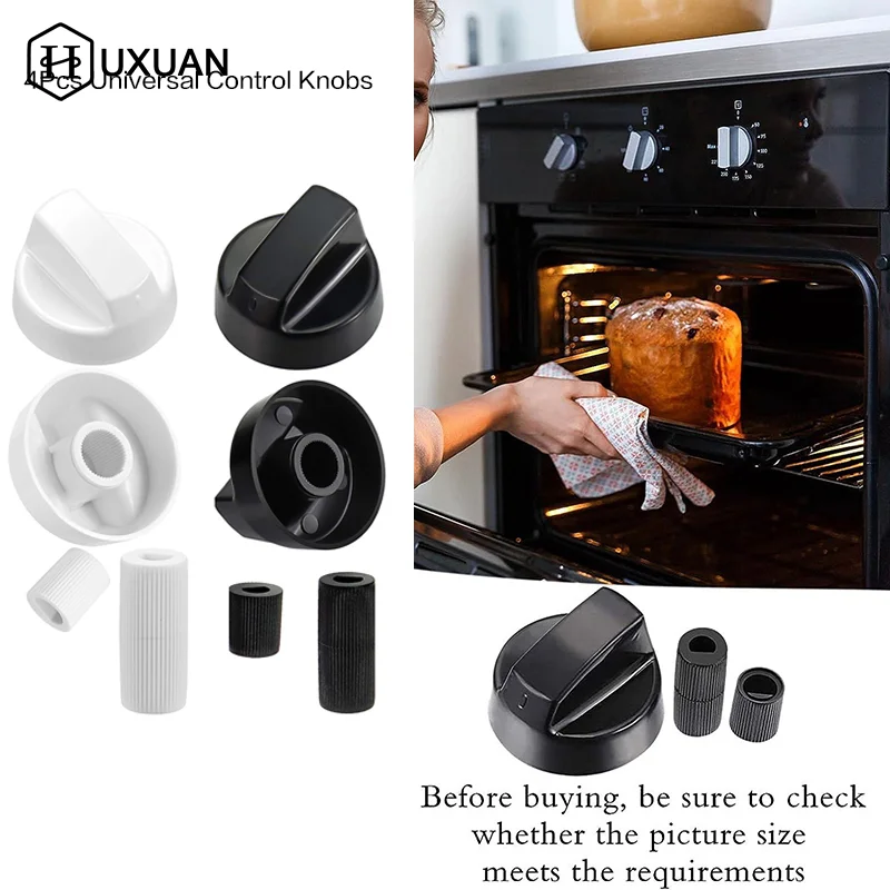 4Pcs Replacement Switc Knob Plastic Knob Gas Stove Control Knob General Range Oven Knob Cooker Hob Knob For Benchtop Burner