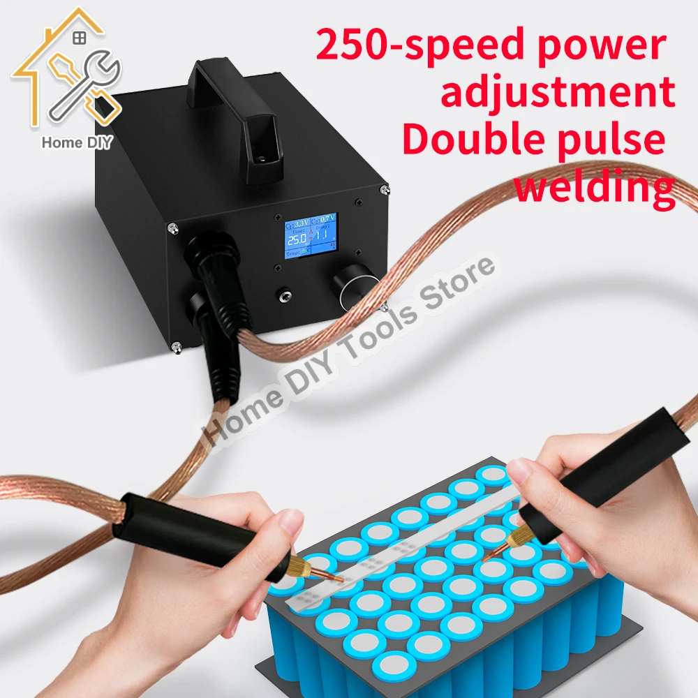 5V 2100A Capacitor LCD Digital Display Spot Welder 0.3mm Portable High-power Handheld Energy Storage Spot Welder Dual Pulse Weld