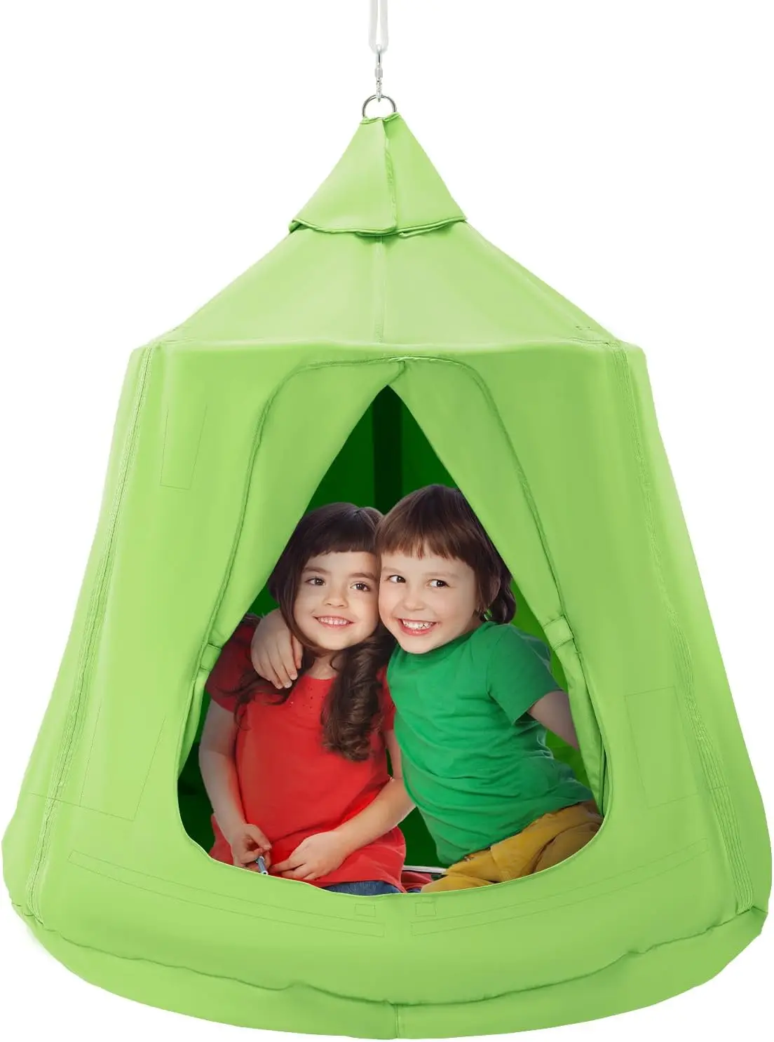 Hanging Tree Tent, 330 LBS Capacity Hanging Tent Swing for Indoor and Outdoor Hammock Sensory Swing Chair w/LED Lights String