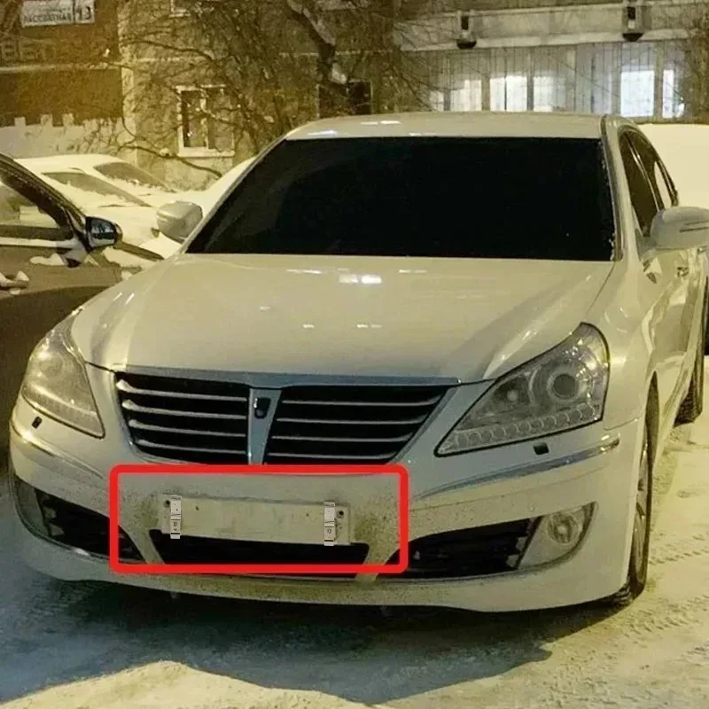 Car License Plate Spring Loaded Stainless Steel Bracket Car Frame Holder Clamps Rectangular Trailer Number Plate Clipses 2PCS