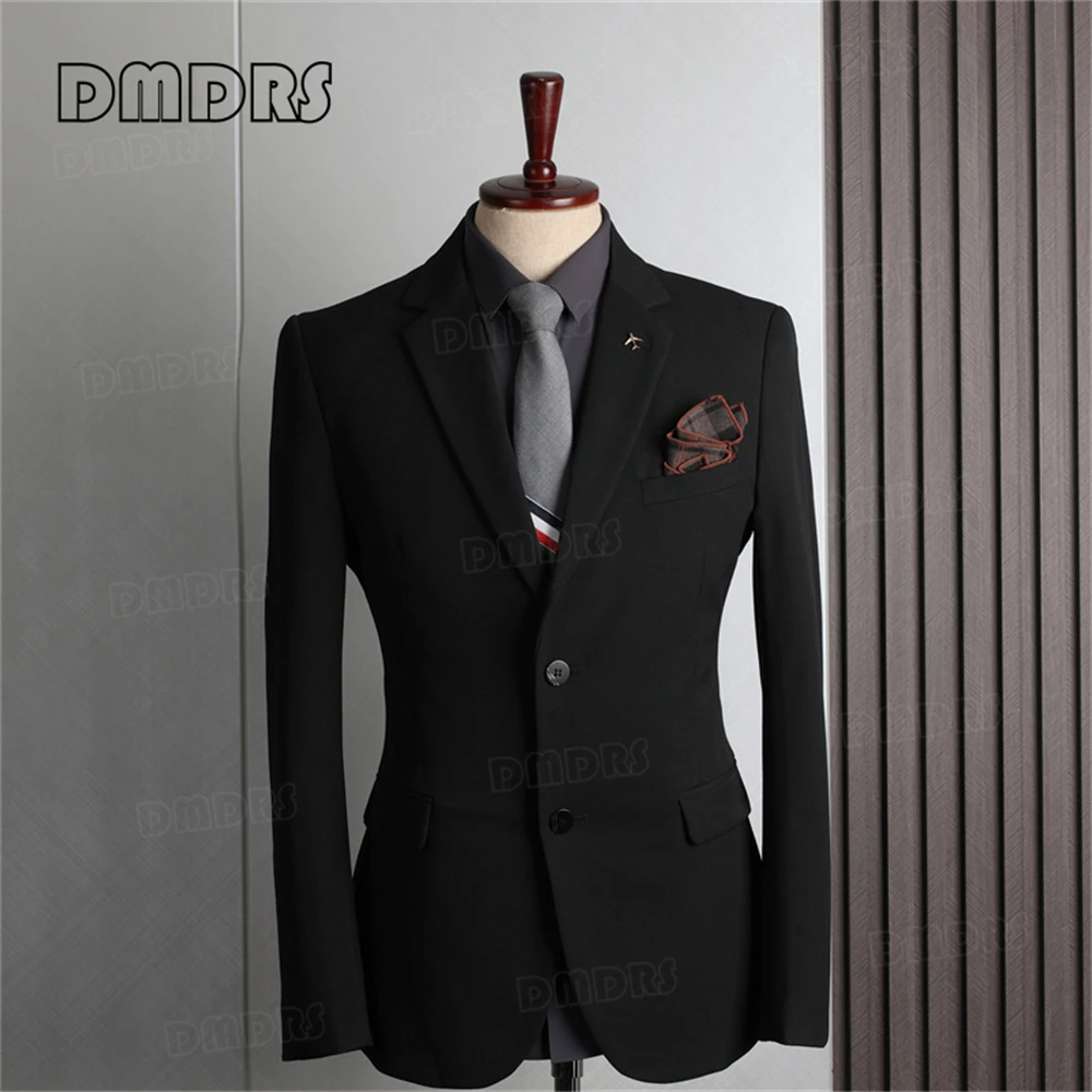 

Men's Slim Fitting Suit Blazer from S to 6XL Business Formal Suit Jacket with Vintage Notched Lapel Solid Formal Blazers Mens