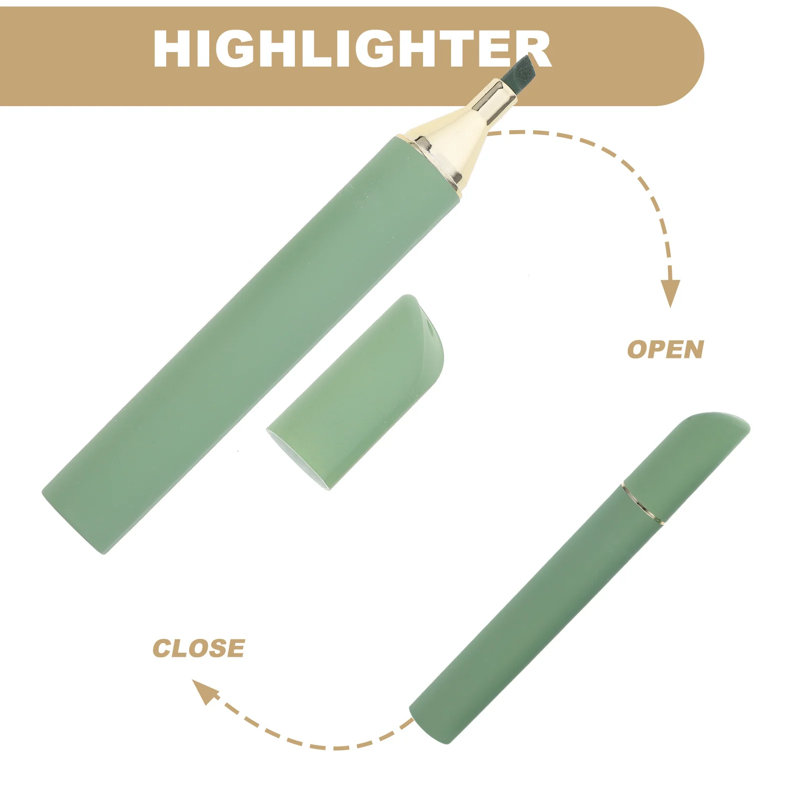 

4Pcs Highlighter Pens Plastic Bright Colorful Highlighter Marker Pens Note Marking Pen for School Office Highlighters