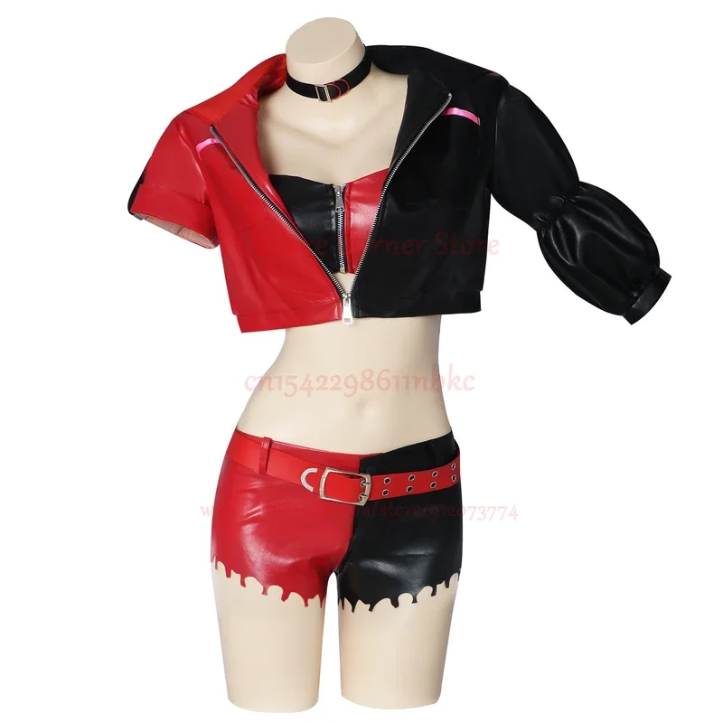 Harley Cosplay Costume Anime Quinzel Suicide Isekai Joker Girl Squad Cosplay Costume di Halloween Clown donna abiti da festa Sexy