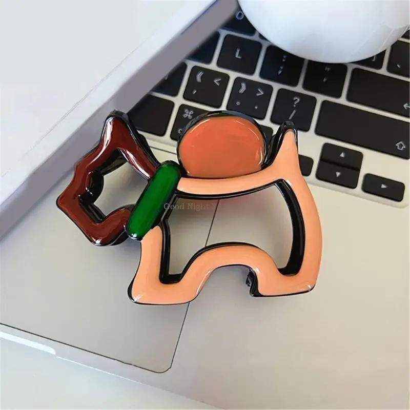 

Привлекательная заколка для волос в виде щенка, практичная заколка с полыми когтями для коротких и длинных волос, модные для для