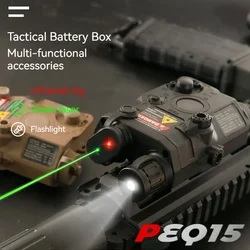 Caixa de bateria infravermelha tática, lanterna laser, Jinming Precision Strike, SLR acessórios táticos, Peq15