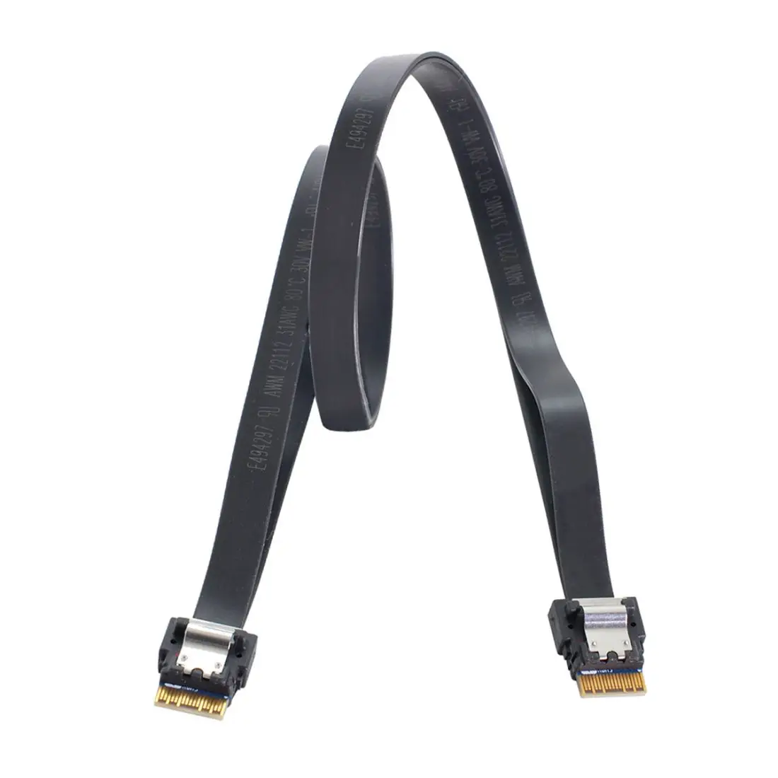 Xiwai 40cm SFF-8654 4i 38Pin Host Male to SFF-8654 38Pin Male PCI-E Slimline SAS Target Cable