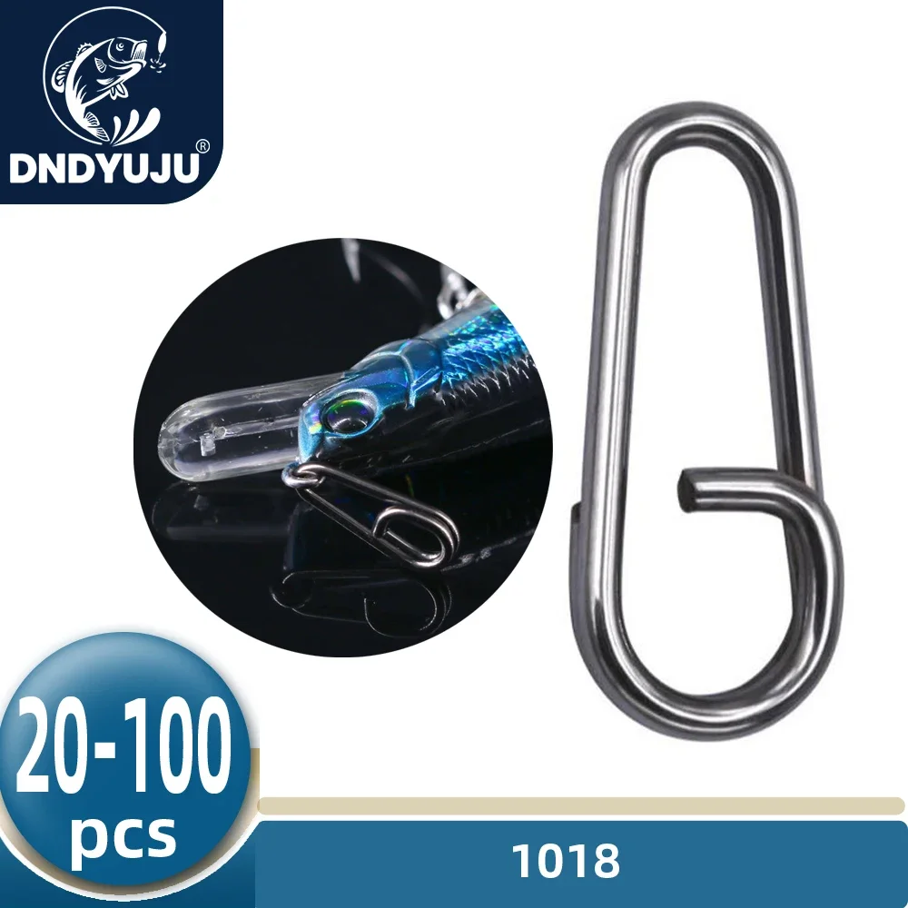 Stainless Steel Fishing Split Rings 20-100pcs - DNDYJU Oval Bent Head Connector for Pike Lure Tackle