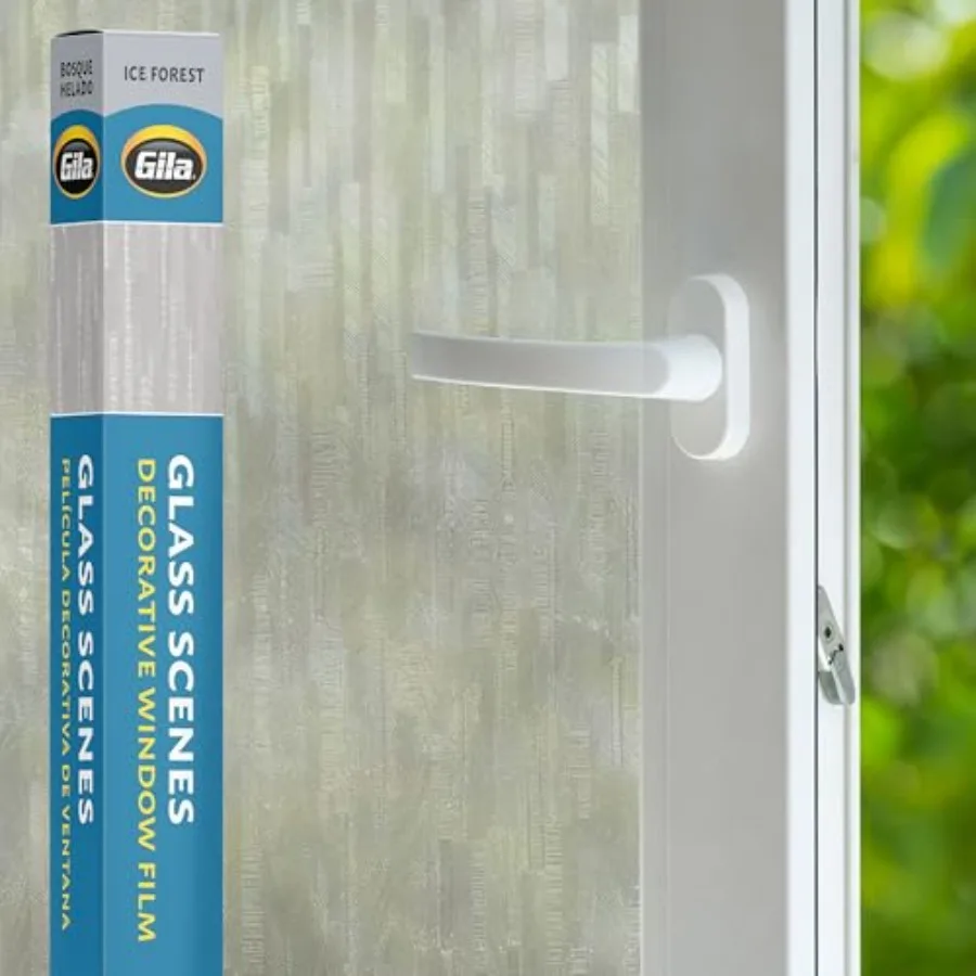 

® Декоративная самоклеящаяся пленка GlaScenes Ice для окон без клея и адгезива, DIY, 3 фута x 6,5 футов, 36 дюймов x 78 дюймов (9,5 кв. футов)